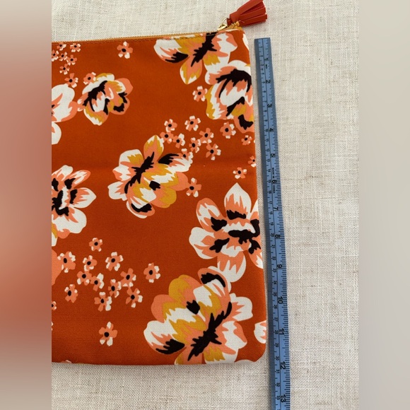 Rachel Pally Reversible Fold Over Clutch Purse Zahara Orange Vegan Leather - Picture 11 of 11